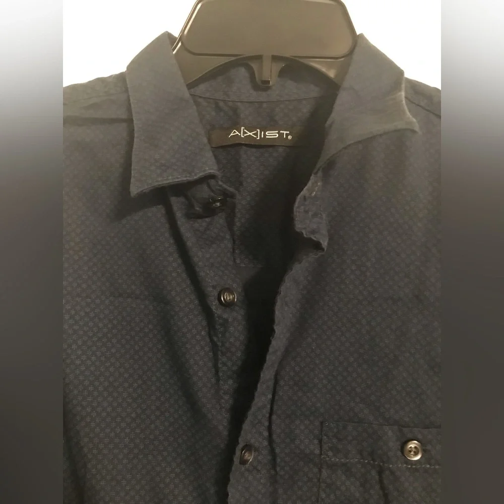 2 pcs MENS  HAGGAR & AXIST long-sleeved dress shirt used very good condition - Picture 14 of 14